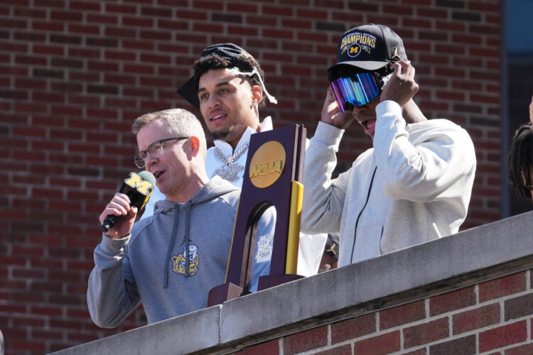Back in Ann Arbor, Dusty May tells Michigan fans: ‘This trophy is yours’